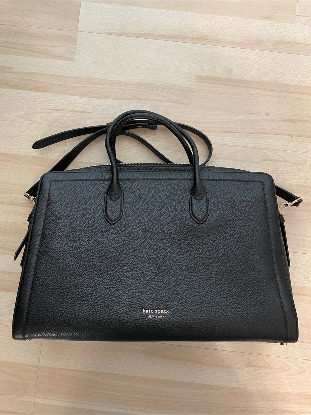 Excellent condition Kate Spade Black Satchel - 3 Compartments!